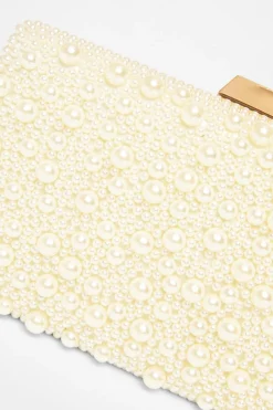 Quiz Bridal White Pearl Box Bag Sale