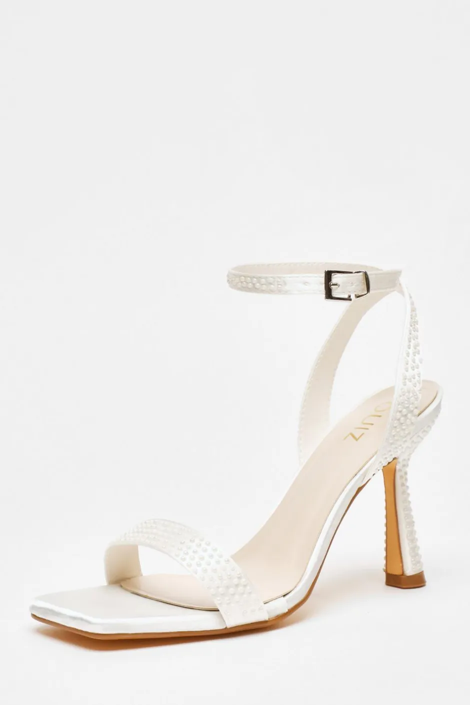 Quiz Bridal White Pearl Heeled Sandals Best