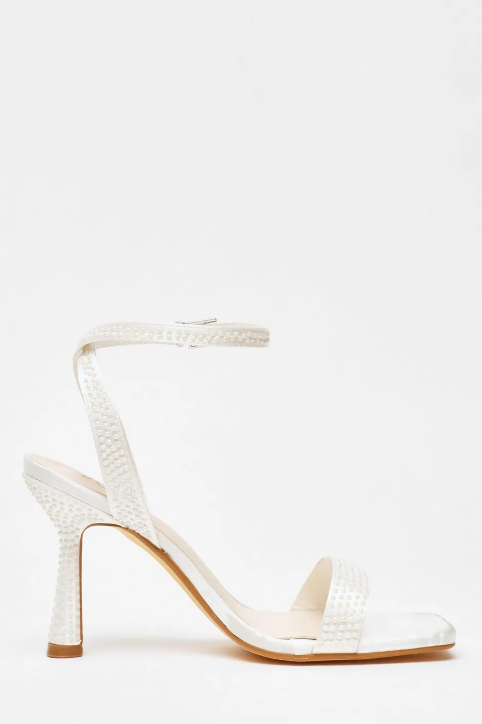 Quiz Bridal White Pearl Heeled Sandals Best