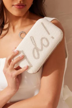 Quiz Bridal White Ring Box Bag Online