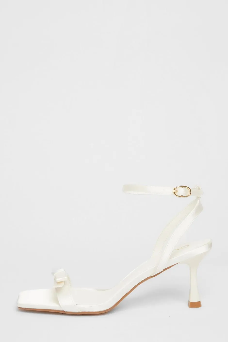 Quiz Bridal Satin Bow Heels White Best