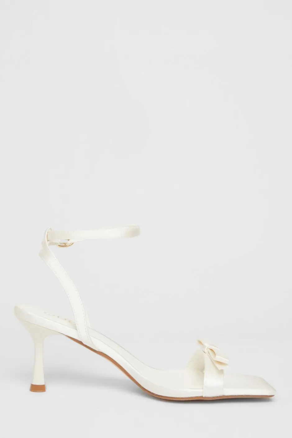 Quiz Bridal Satin Bow Heels White Best