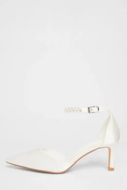 Quiz Bridal White Satin Court Heels Online