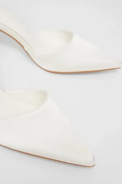 Quiz Bridal White Satin Court Heels Online