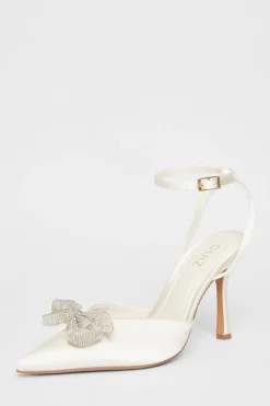 Quiz Bridal White Satin Court Heels Best