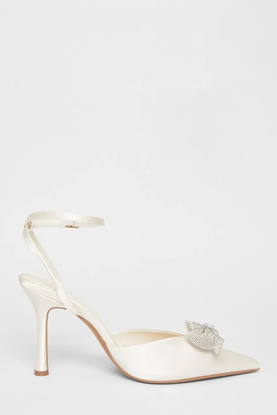 Quiz Bridal White Satin Court Heels Best