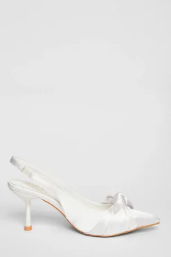 Quiz Bridal White Slingback Court Heels Best