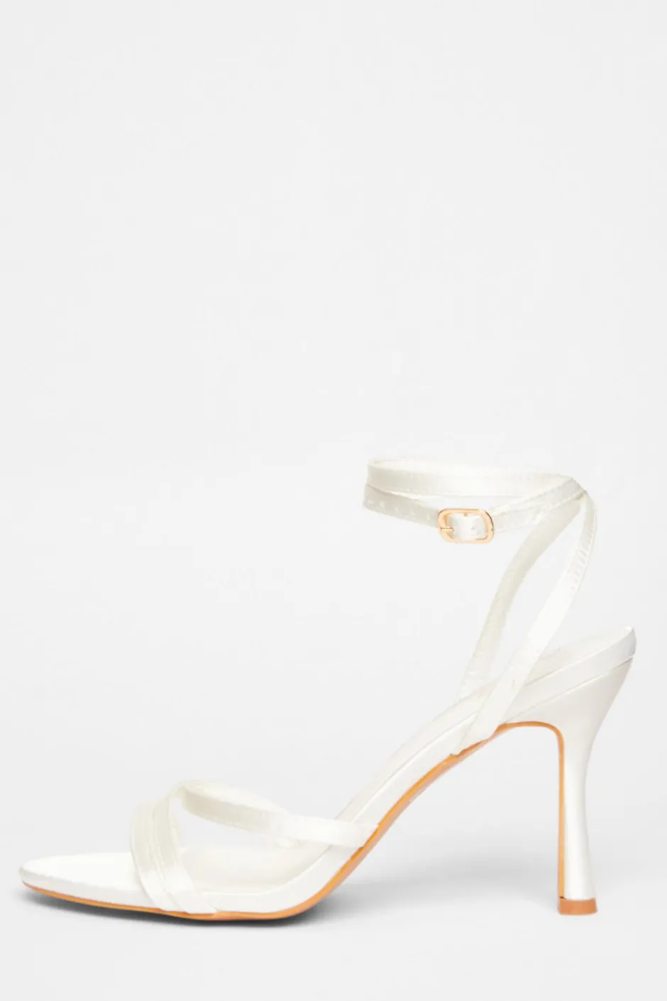 Quiz Bridal White Strappy Heels New