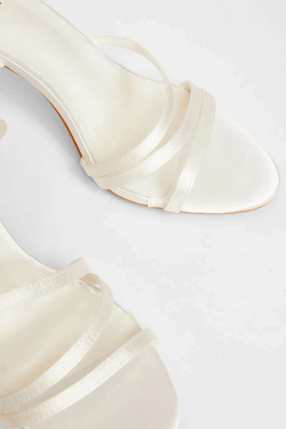 Quiz Bridal White Strappy Heels New