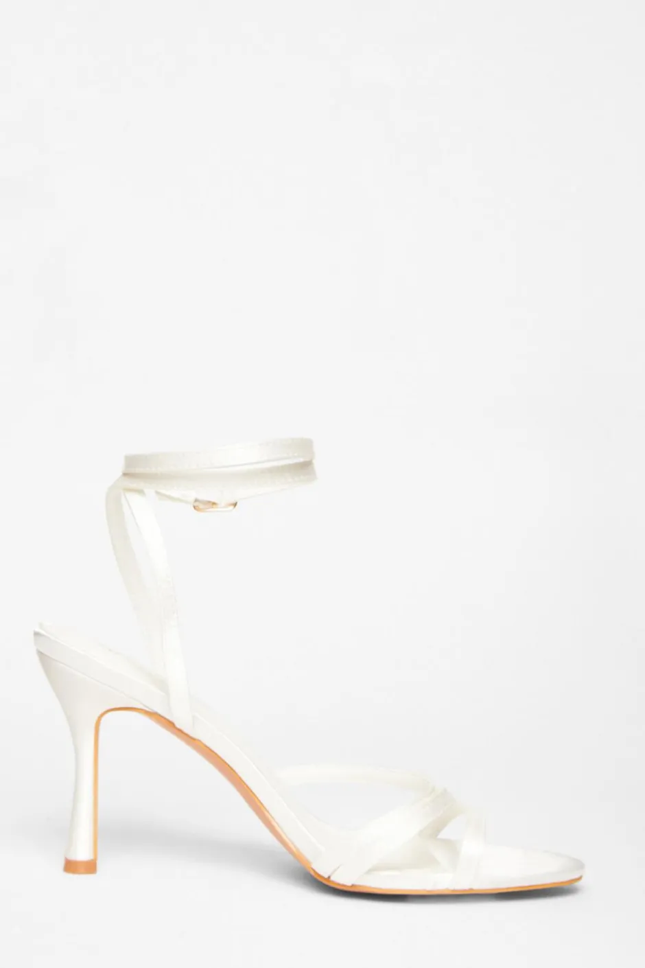 Quiz Bridal White Strappy Heels New