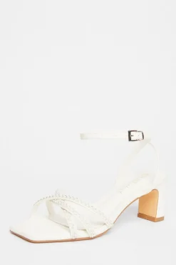 Quiz Bridal Wide Fit White Diamante Heeled Sandals Best