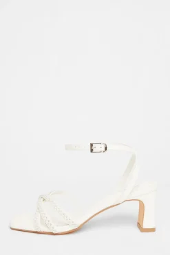 Quiz Bridal Wide Fit White Diamante Heeled Sandals Best