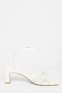 Quiz Bridal Wide Fit White Diamante Heeled Sandals Best