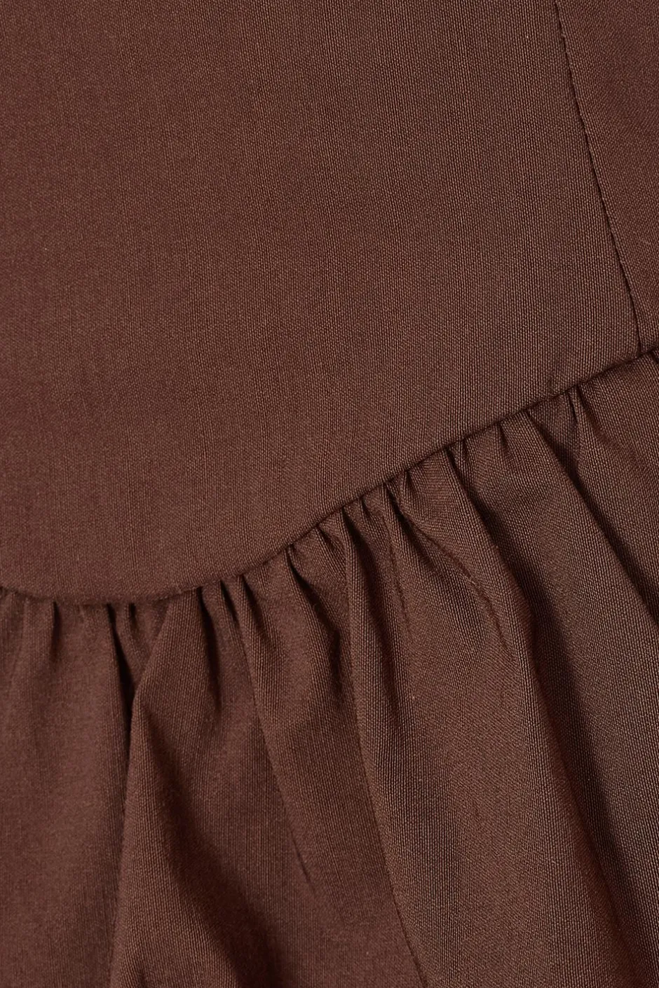 Quiz Brown Bandeau Bubble Hem Top Sale
