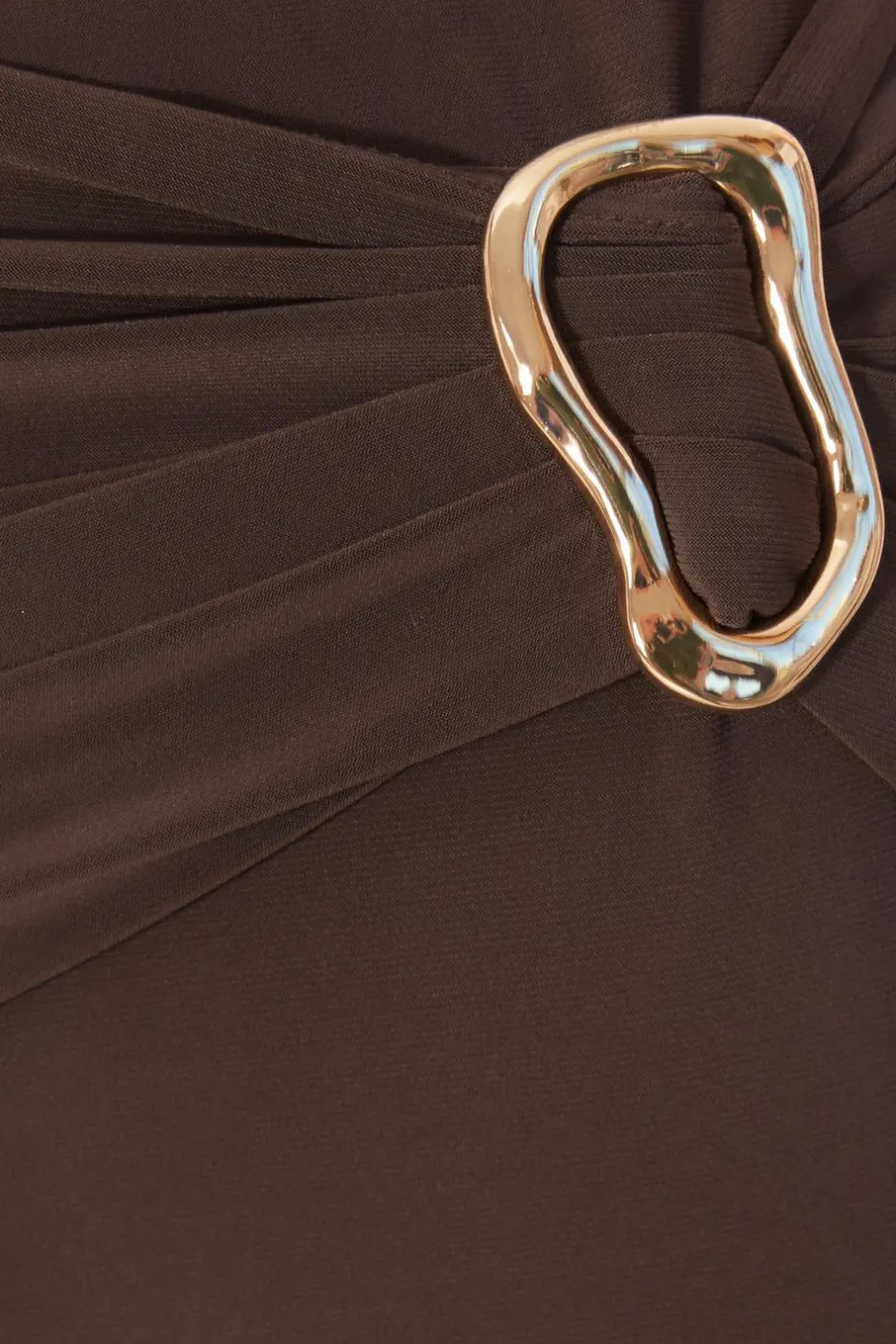 Quiz Buckle Detail Trousers Brown Sale
