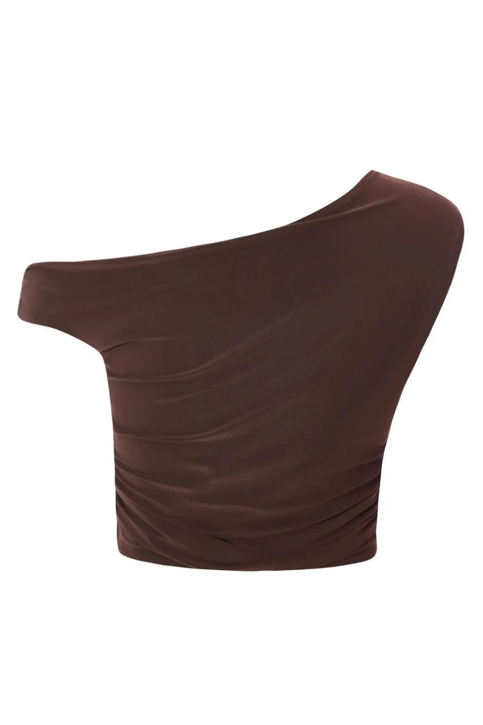 Quiz Buckle One Shoulder Top Brown New