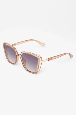 Quiz Cat Eye Sunglasses Brown