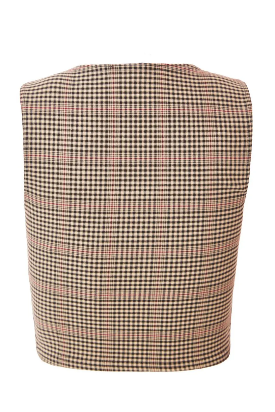 Quiz Brown Checked Corset Top Outlet