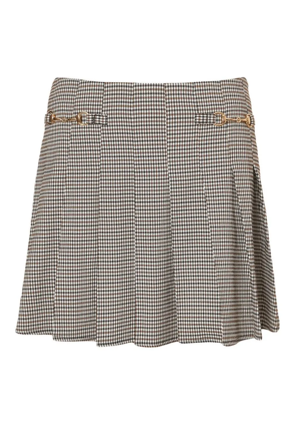 Quiz Brown Checked Mini Skirt Clearance