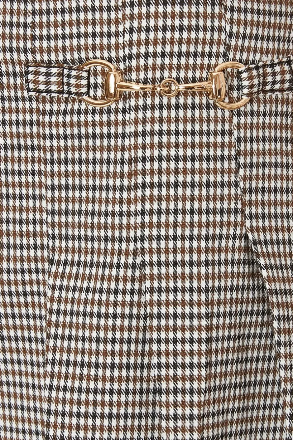 Quiz Brown Checked Mini Skirt Clearance