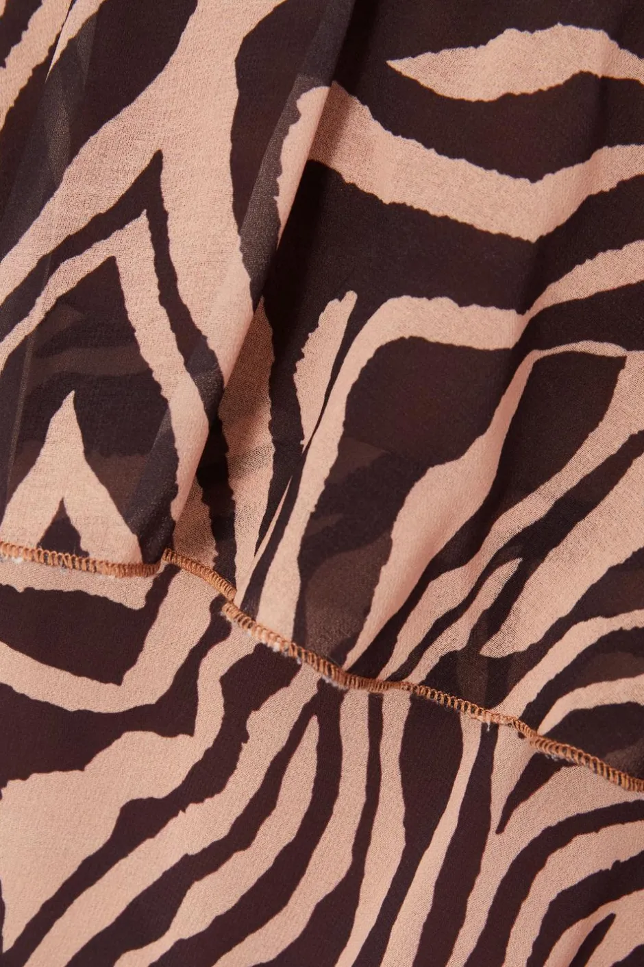 Quiz Brown Chiffon Tiger Print Skirt Hot