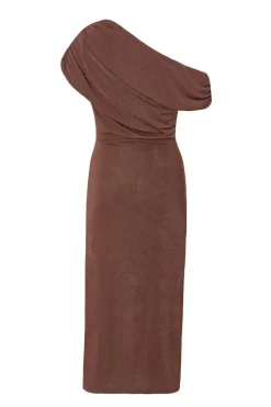 Quiz Brown Drop Sleeve Buckle Midaxi Dress Outlet