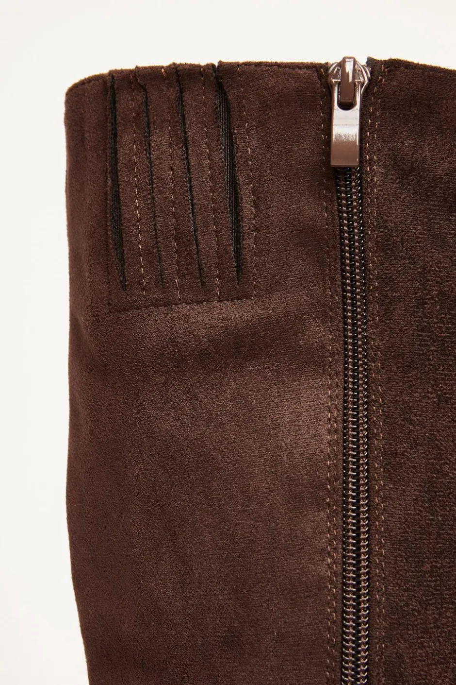 Quiz Brown Faux Suede Heeled Boots New
