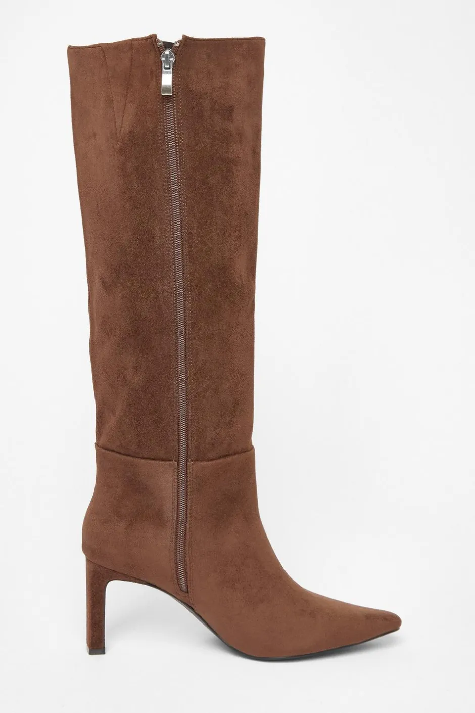 Quiz Brown Faux Suede Heeled Boots Best