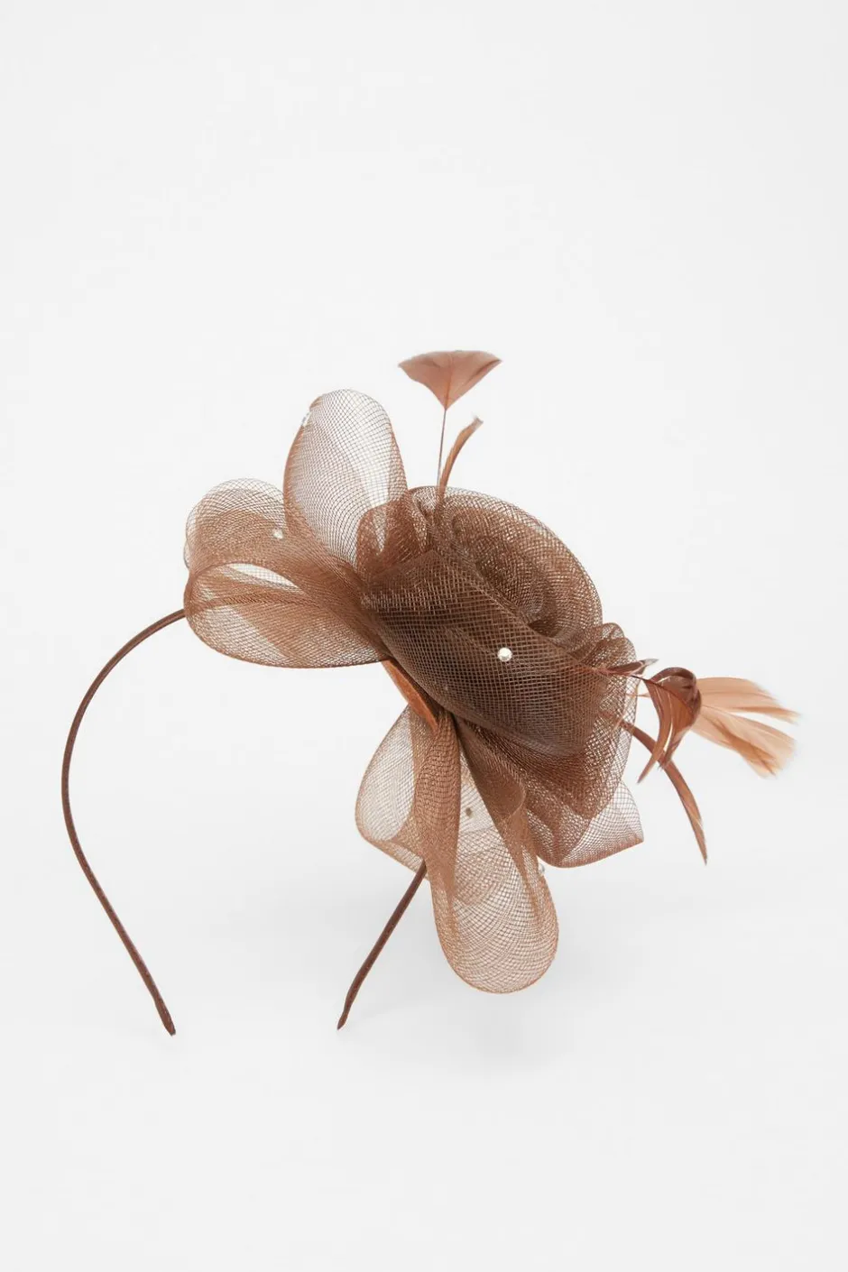 Quiz Flower Headband Fascinator Brown Best