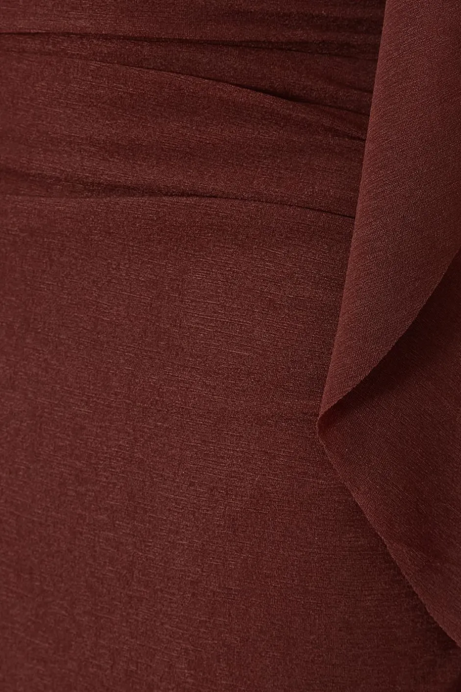 Quiz Frill Midi Dress Brown