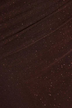 Quiz Brown Glitter Mesh Midaxi Skirt Discount