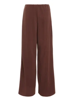 Quiz High Waist Wide Leg Trousers Brown Outlet