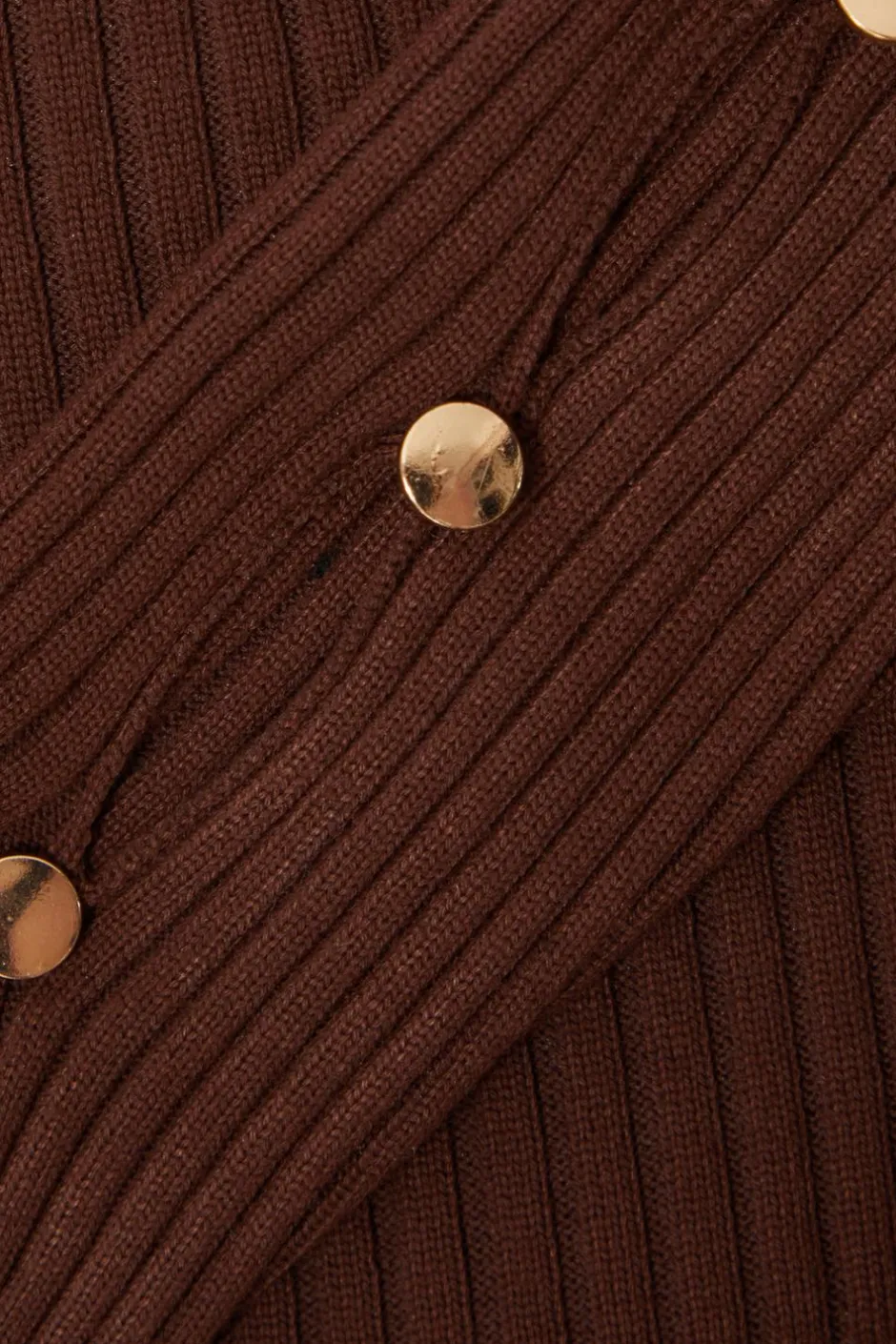 Quiz Brown Knit Crossover Cropped Jumper New