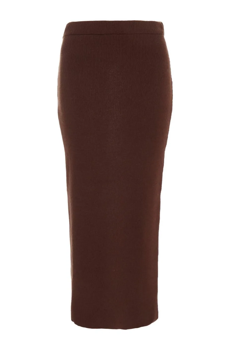 Quiz Knit Midaxi Skirt Brown