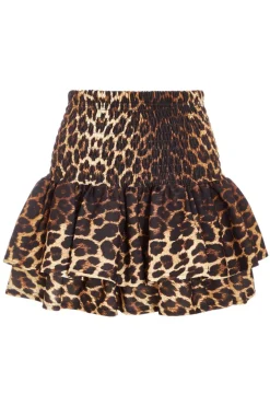 Quiz Brown Leopard Print Frill Mini Skirt New
