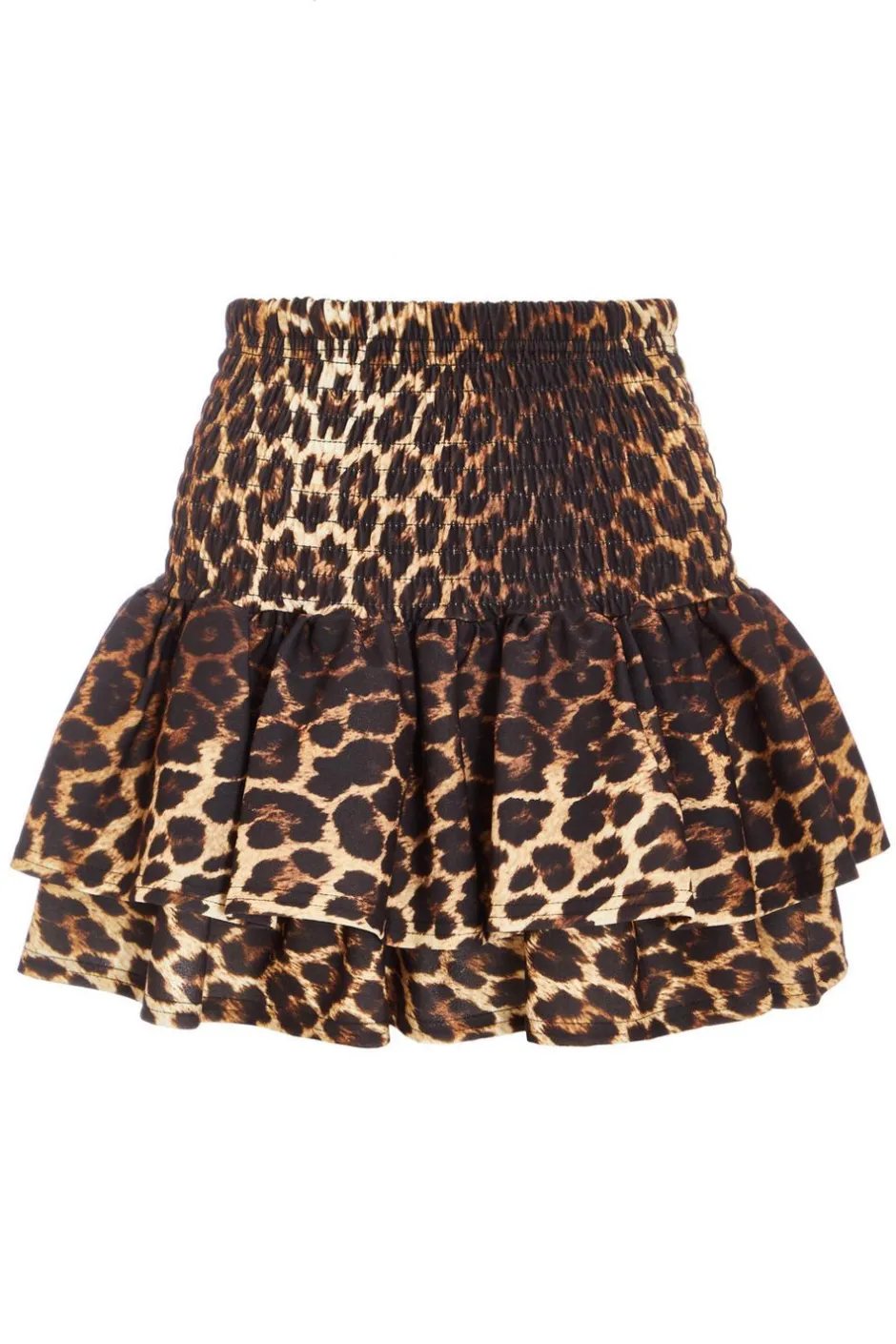 Quiz Brown Leopard Print Frill Mini Skirt New