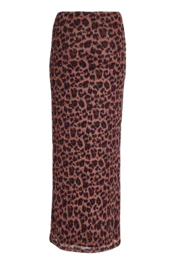 Quiz Brown Leopard Print Maxi Skirt New
