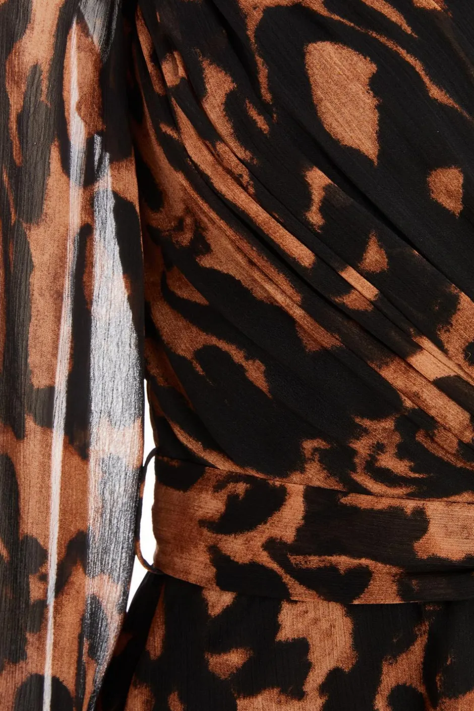 Quiz Brown Leopard Print Open Sleeve Skater Dress New