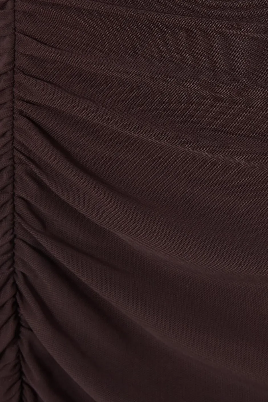 Quiz Mesh Long Sleeve Midaxi Dress Brown Outlet