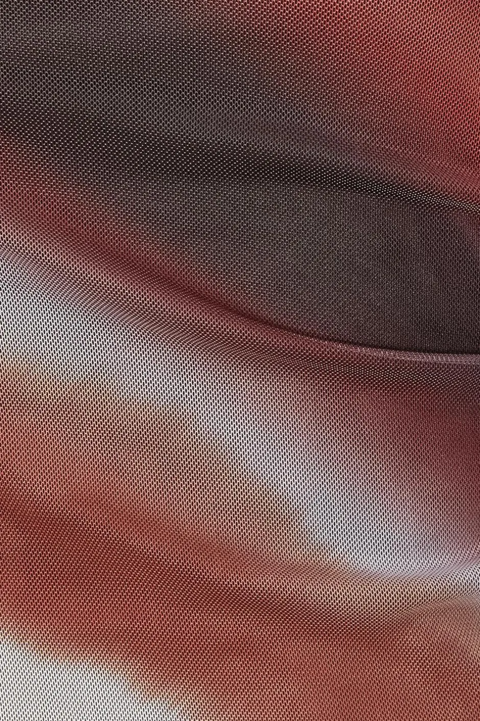 Quiz Brown Mesh Ombre Crop Top Outlet