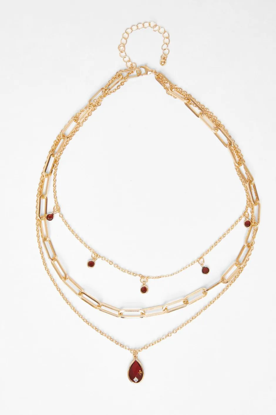 Quiz Brown Multi Stone Layered Necklace