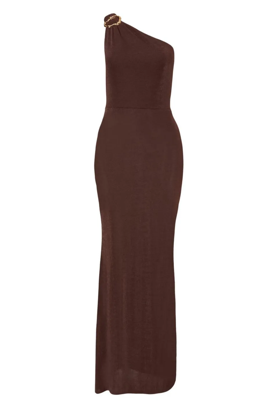 Quiz Brown One Shoulder Maxi Dress Sale