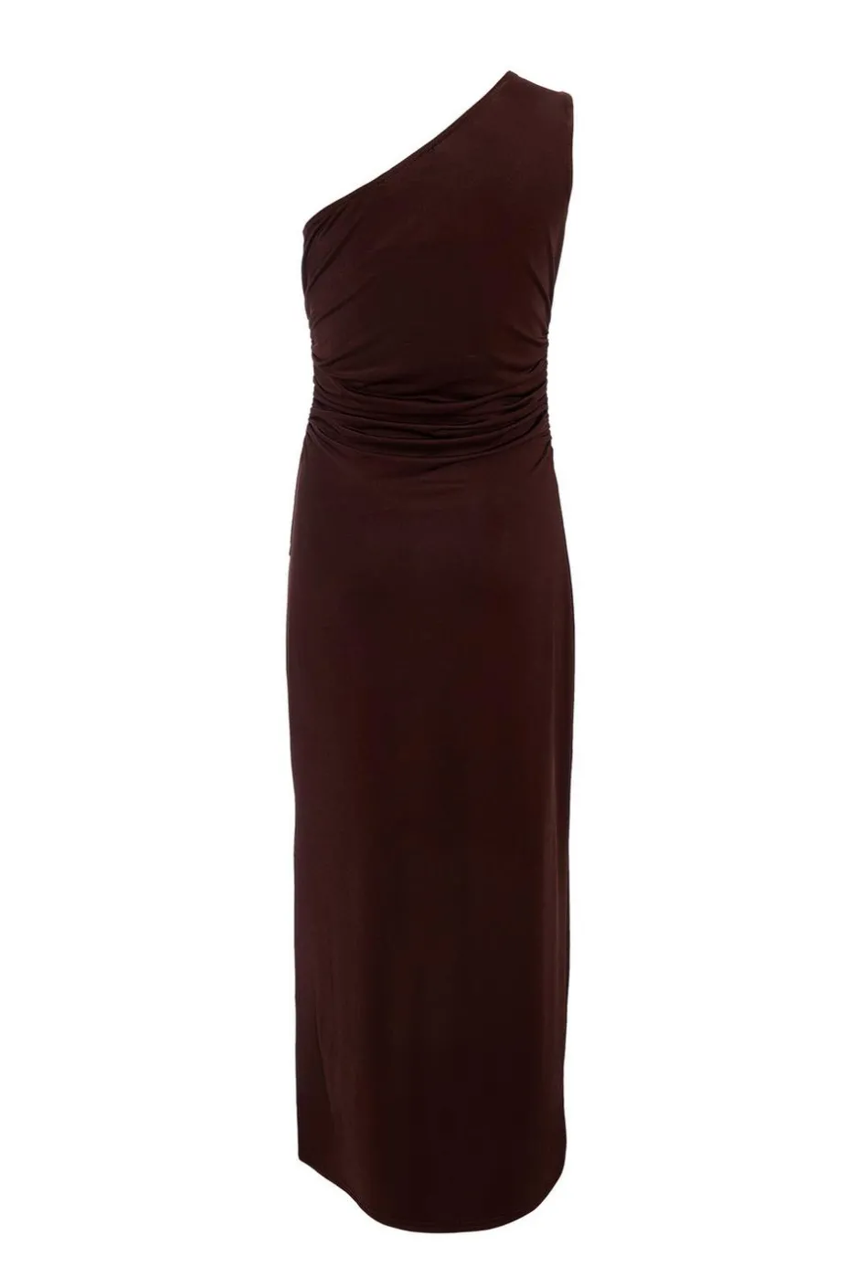 Quiz Brown One Shoulder Midaxi Dress New