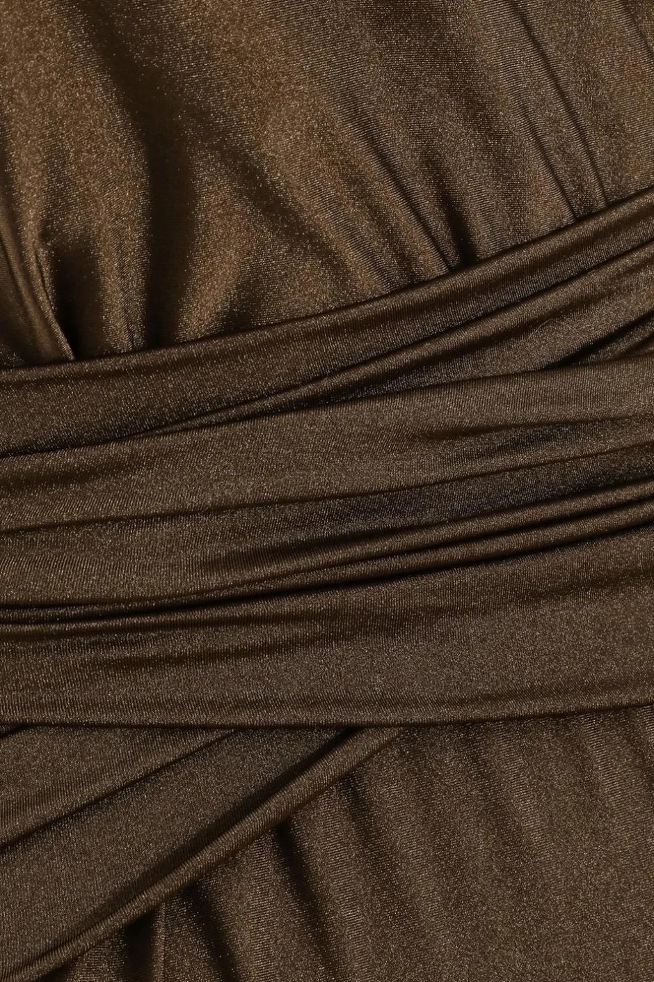 Quiz Brown Plunge Wrap Swimsuit Discount