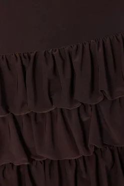 Quiz Brown Ruffle Skort Playsuit New