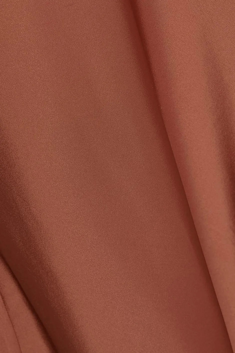 Quiz Satin Ruched Midi Dress Brown