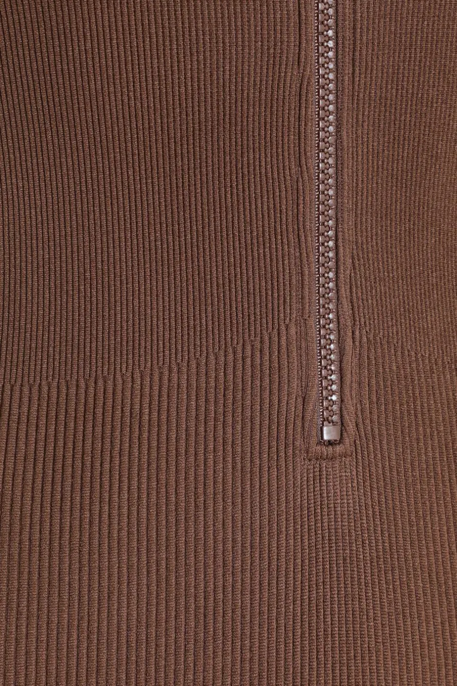 Quiz Brown Seamless Zip Jumpsuit Sale