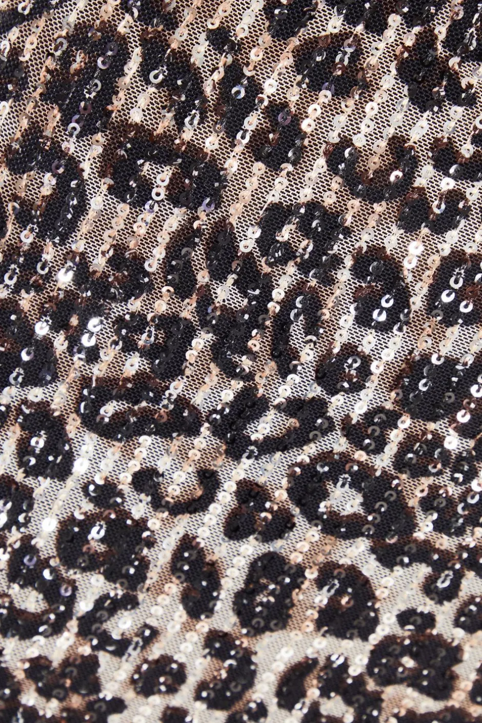 Quiz Brown Sequin Leopard Print Mini Skirt Discount
