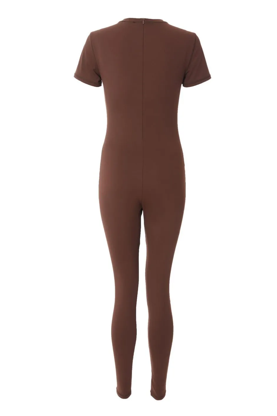 Quiz Brown Short Sleeve Unitard Best