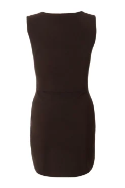Quiz Brown Square Neck Mini Dress Best